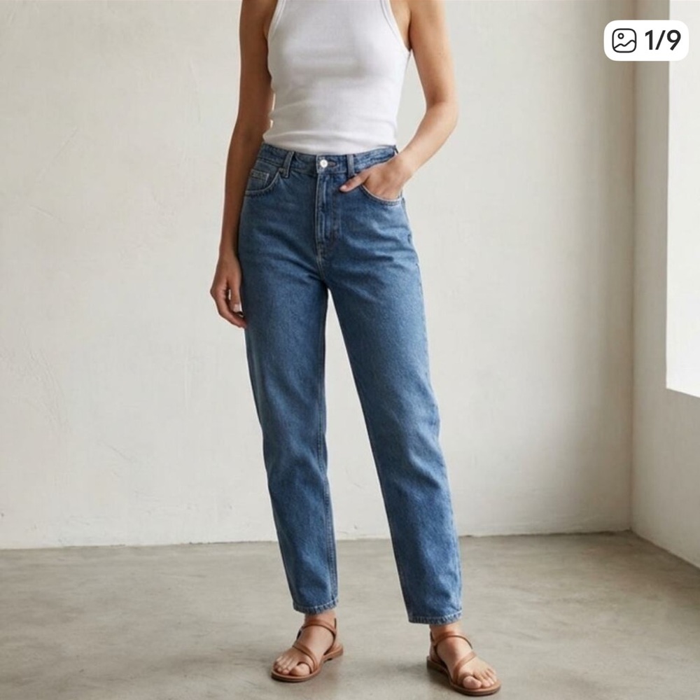 COS Tapered High Rise Ankle Crop Leg Jeans, Size 29
